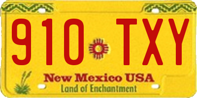 NM license plate 910TXY
