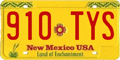 NM license plate 910TYS