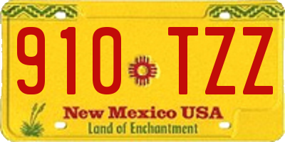 NM license plate 910TZZ