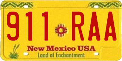 NM license plate 911RAA