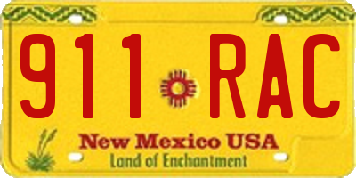 NM license plate 911RAC