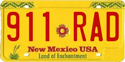 NM license plate 911RAD