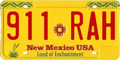 NM license plate 911RAH