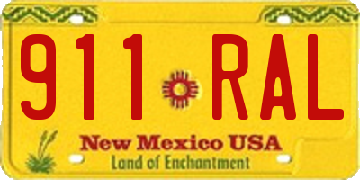 NM license plate 911RAL