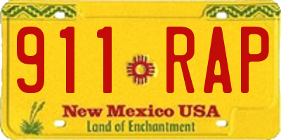 NM license plate 911RAP