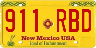 NM license plate 911RBD