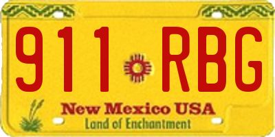 NM license plate 911RBG