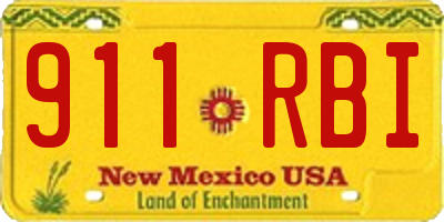 NM license plate 911RBI