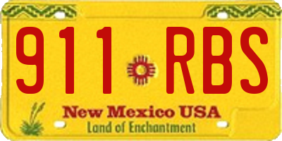 NM license plate 911RBS