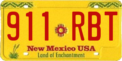 NM license plate 911RBT