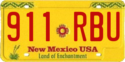 NM license plate 911RBU