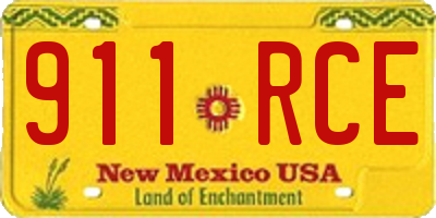 NM license plate 911RCE