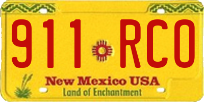 NM license plate 911RCO