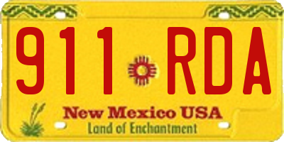 NM license plate 911RDA