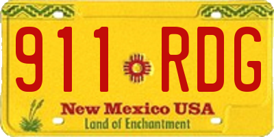 NM license plate 911RDG