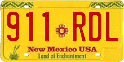 NM license plate 911RDL