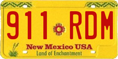NM license plate 911RDM