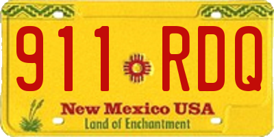 NM license plate 911RDQ