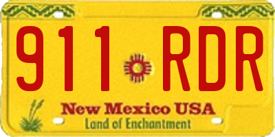 NM license plate 911RDR