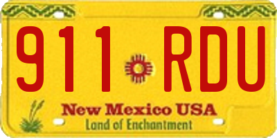 NM license plate 911RDU