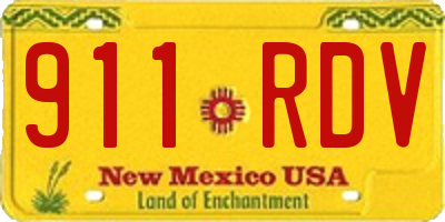 NM license plate 911RDV