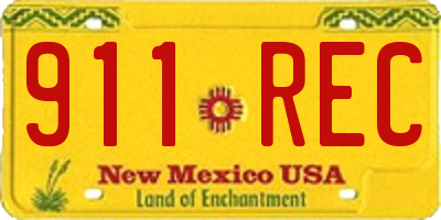 NM license plate 911REC