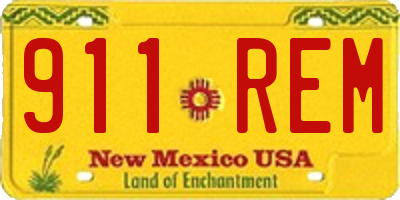 NM license plate 911REM