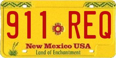 NM license plate 911REQ