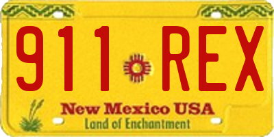 NM license plate 911REX