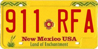 NM license plate 911RFA