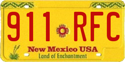 NM license plate 911RFC