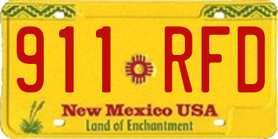 NM license plate 911RFD