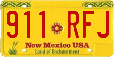 NM license plate 911RFJ