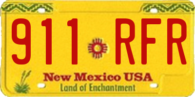 NM license plate 911RFR
