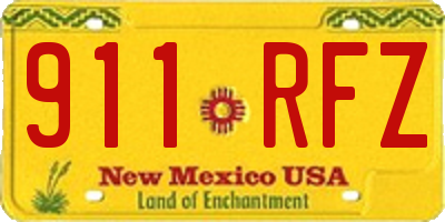 NM license plate 911RFZ