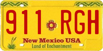 NM license plate 911RGH