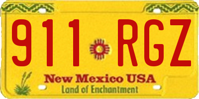 NM license plate 911RGZ
