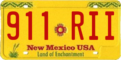 NM license plate 911RII