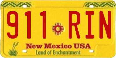 NM license plate 911RIN