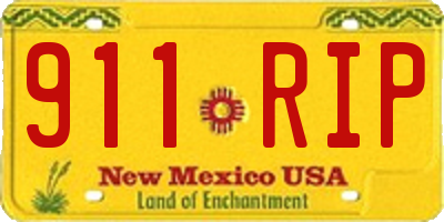 NM license plate 911RIP