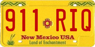 NM license plate 911RIQ