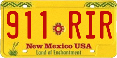 NM license plate 911RIR
