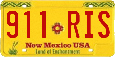 NM license plate 911RIS