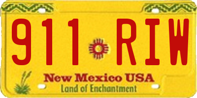 NM license plate 911RIW