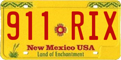 NM license plate 911RIX