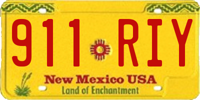 NM license plate 911RIY