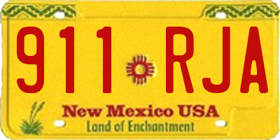 NM license plate 911RJA