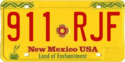 NM license plate 911RJF