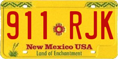 NM license plate 911RJK