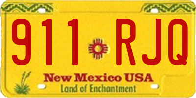 NM license plate 911RJQ